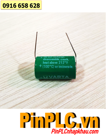 Varta CR1/2AA (chân thép), Pin nuôi nguồn PLC Varta CR1/2AA lithium 3v 1/2AA, Xuất xứ ĐỨC 